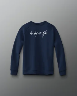 Hoodies & Pullovers>RUDIS A Way of Life Script Youth COOL-FEEL Crewneck
