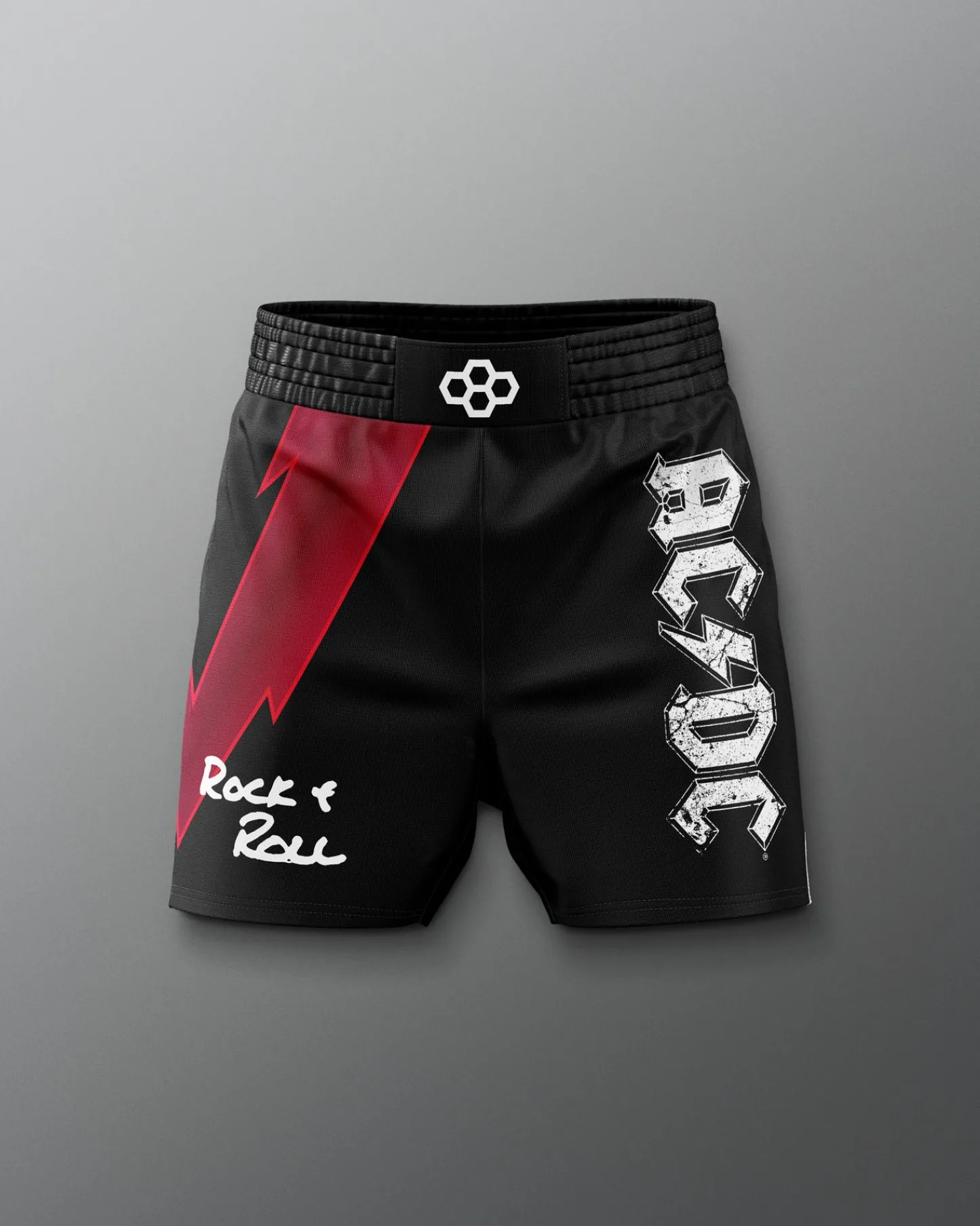 Shorts & Bottoms|Shorts & Bottoms>RUDIS AC/DC Rock & Roll Sublimated Shorts Black