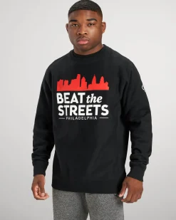 Hoodies & Pullovers>RUDIS BTS Philly Sky Line Heavyweight Crewneck Charcoal