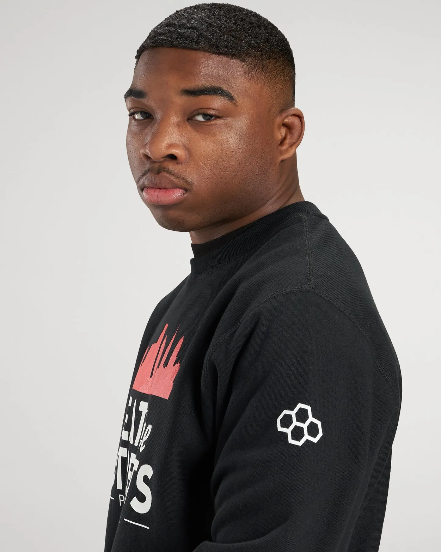Hoodies & Pullovers>RUDIS BTS Philly Sky Line Heavyweight Crewneck Charcoal