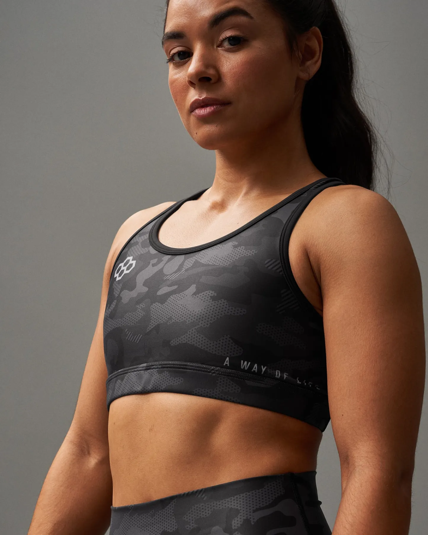 Sports Bras>RUDIS Camo Sports Bra Black Camo