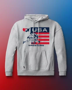 Hoodies & Pullovers|Hoodies & Pullovers>RUDIS Classic USA Wrestling Titan Heavyweight Hoodie