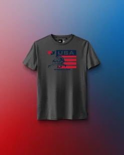 Shirts & Tees>RUDIS Classic USA Wrestling Youth Super Soft T-Shirt Charcoal
