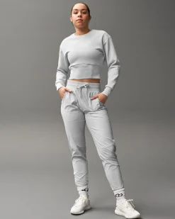 Hoodies & Pullovers>RUDIS COOL-FEEL Women's Fitted Crew - Lunar Gray