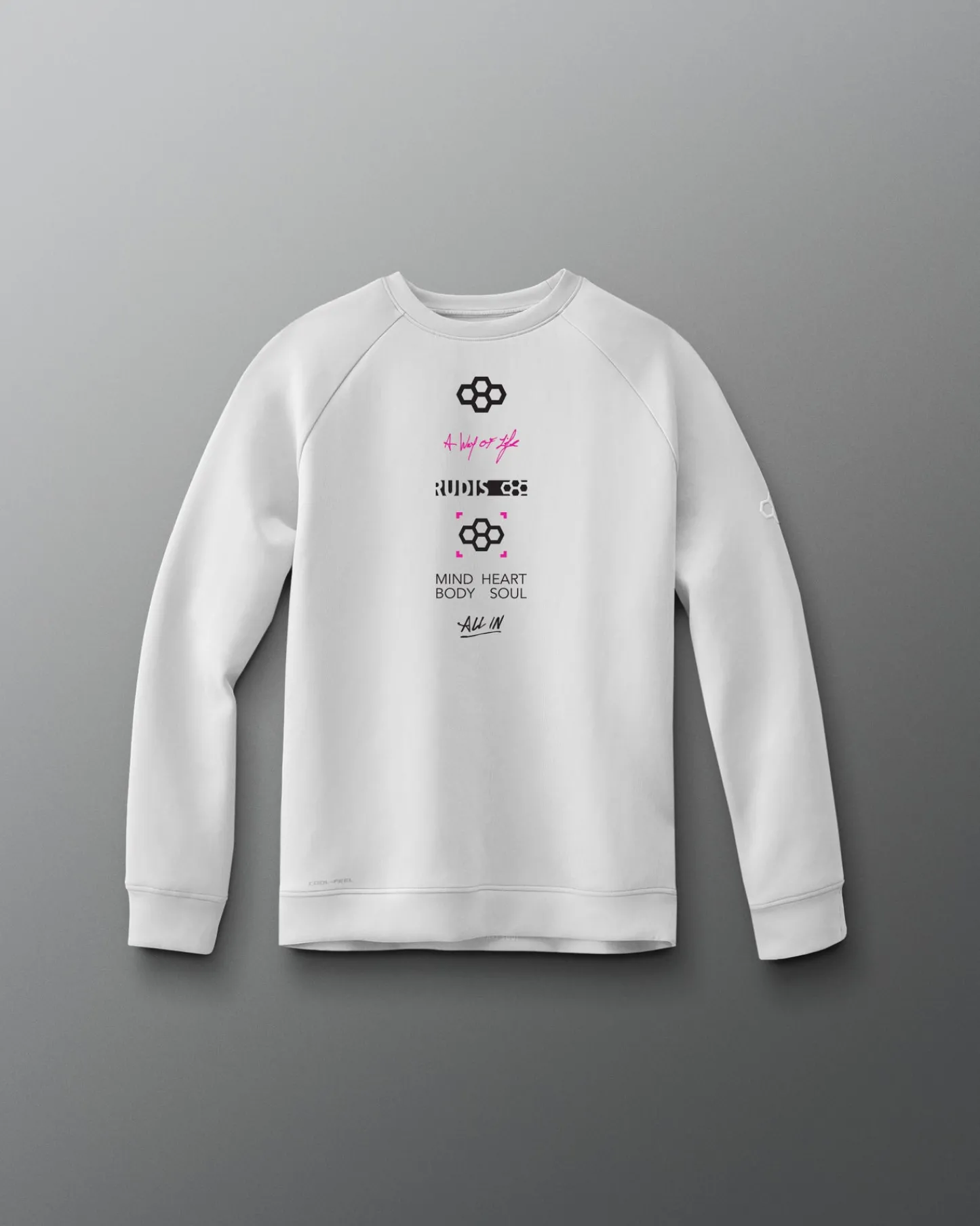 Hoodies & Pullovers>RUDIS Core Column Youth COOL-FEEL Crewneck Lunar Gray
