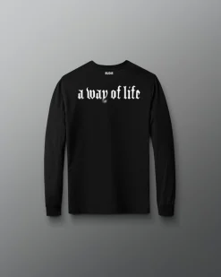 Shirts & Tees>RUDIS Gothic Faith Over Fear Youth Elite Super Soft Long Sleeve Black