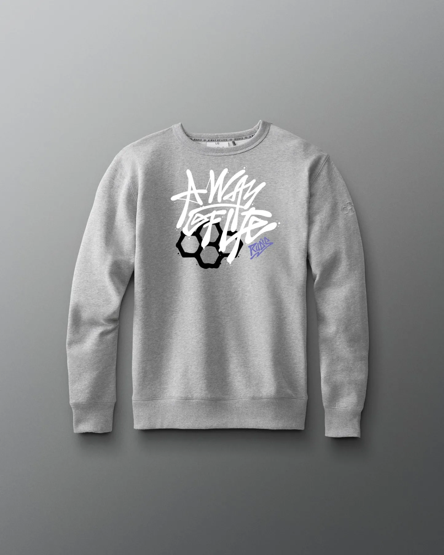 Hoodies & Pullovers>RUDIS Graffiti Motto Youth Crewneck