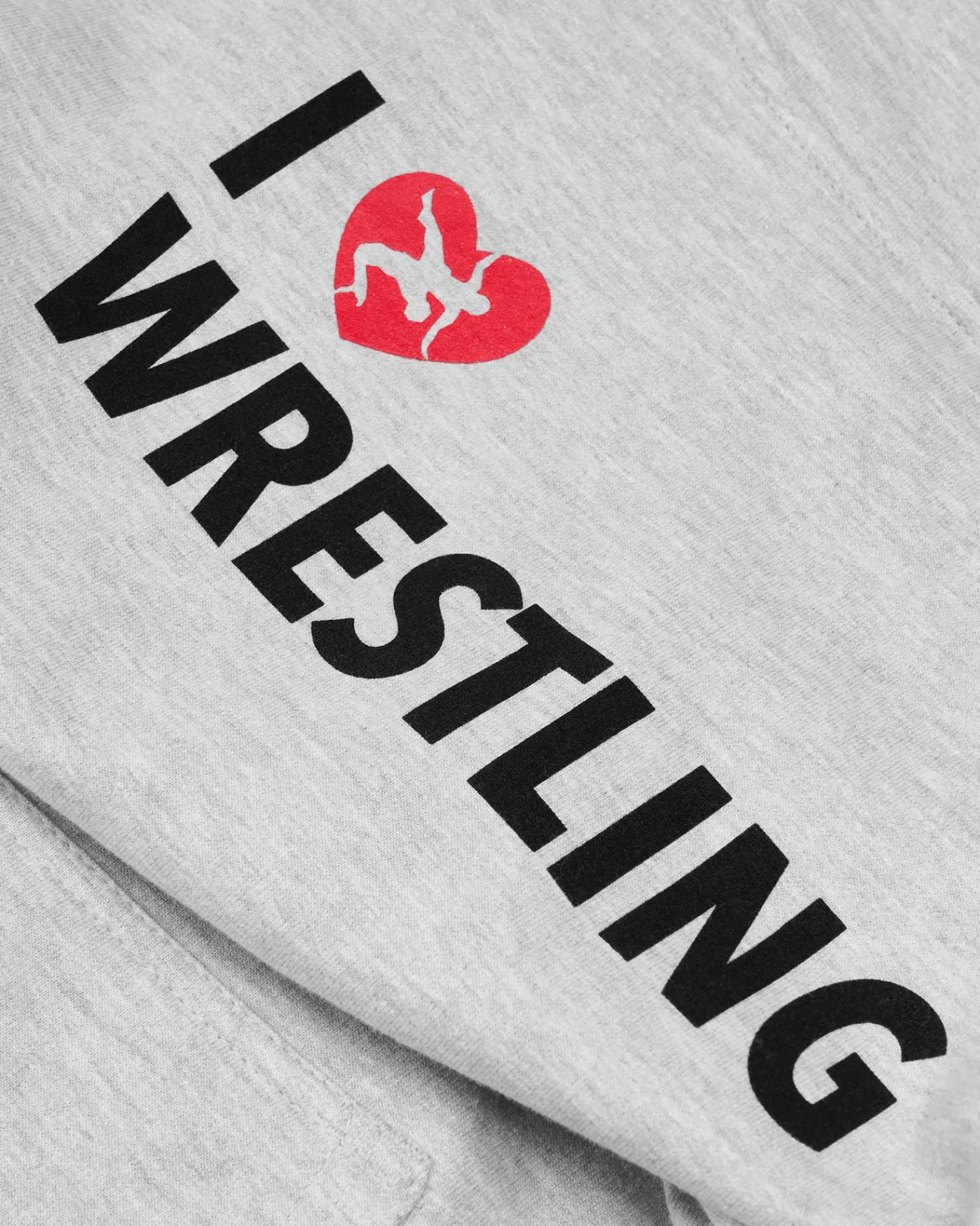 Hoodies & Pullovers>RUDIS I Love Wrestling Youth Tradition Hoodie Athletic Gray
