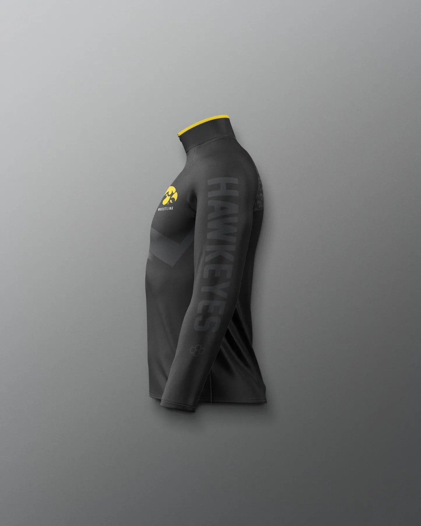 Jackets & 1/4 Zips>RUDIS Iowa Hawkeyes Sublimated Youth Elite 1/4 Zip Black