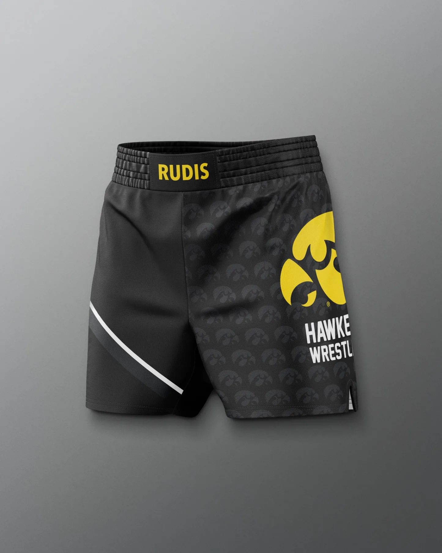 Shorts & Bottoms>RUDIS Iowa Hawkeyes Sublimated Elite Shorts Black