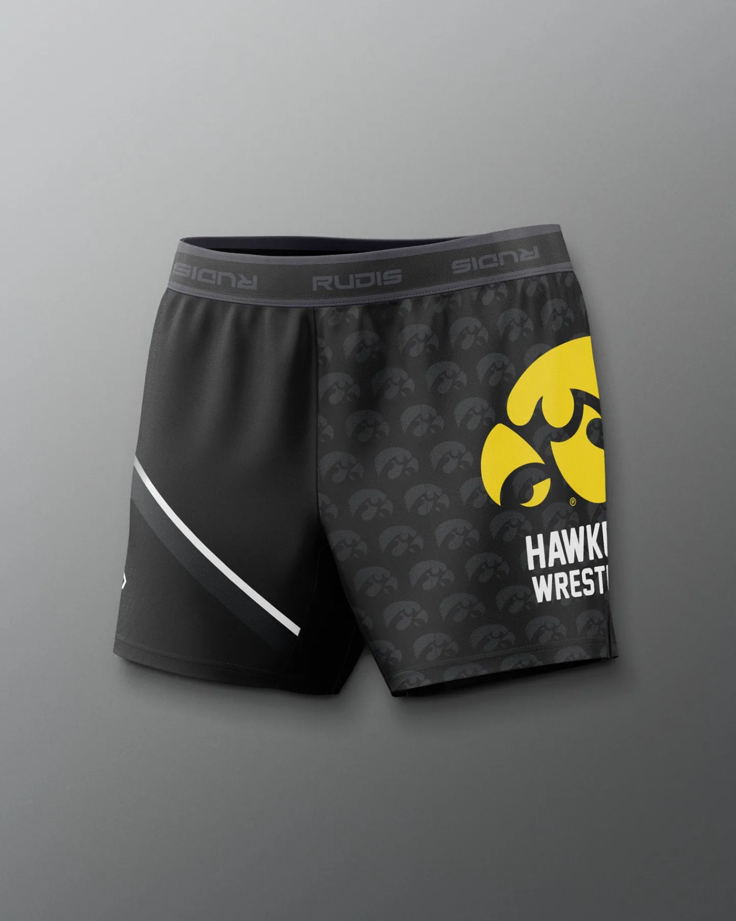 Shorts & Bottoms>RUDIS Iowa Hawkeyes Sublimated Women's Elite Shorts Black