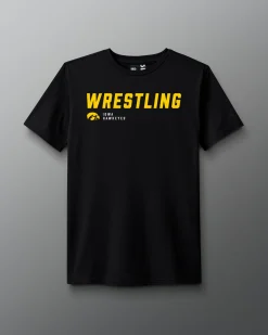 Shirts & Tees|Shirts & Tees>RUDIS Iowa Hawkeyes Wrestling Slanted T-Shirt Black