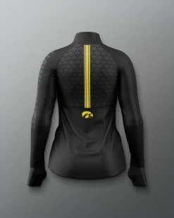 Jackets & 1/4 Zips>RUDIS Iowa Wrestling Sublimated Women's Elite 1/4 Zip Black