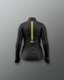 Jackets & 1/4 Zips>RUDIS Iowa Wrestling Sublimated Girl's Elite 1/4 Zip Black