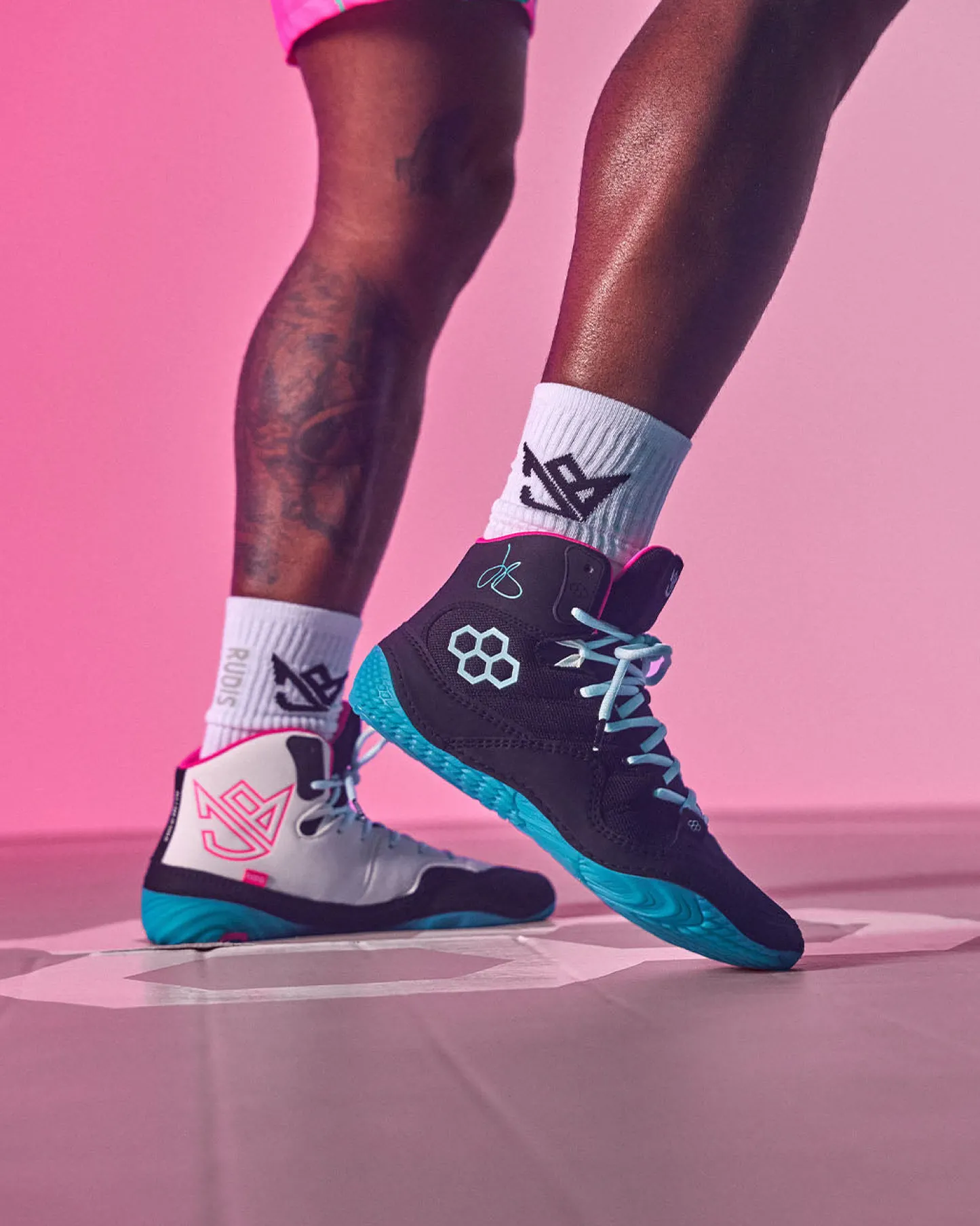 Wrestling Shoes|Wrestling Shoes>RUDIS JB1 Adult Wrestling Shoes - South Beach