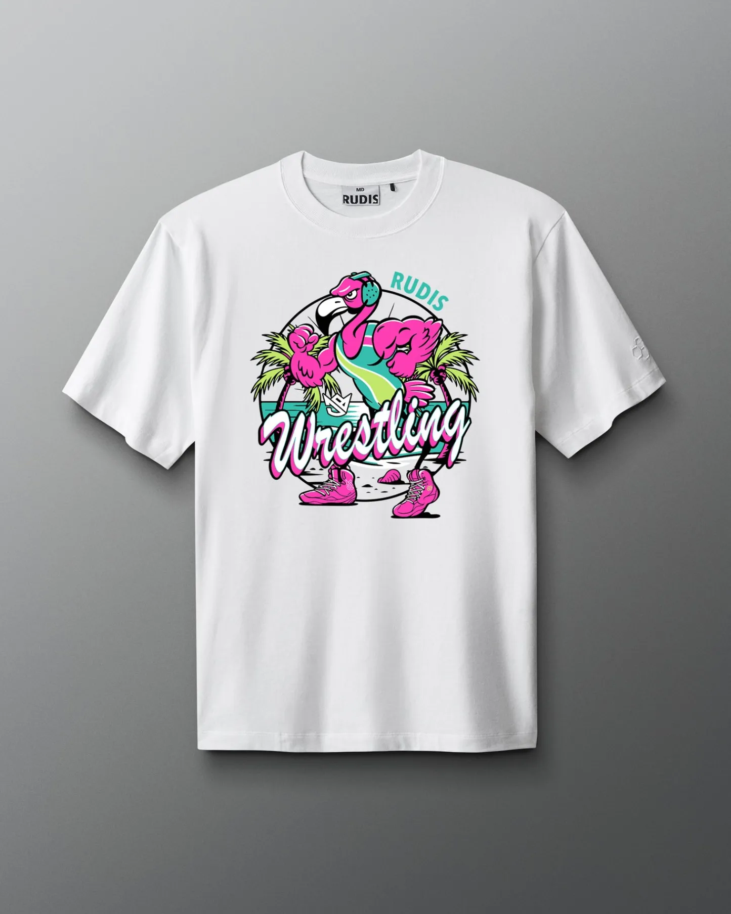 Shirts & Tees|Shirts & Tees>RUDIS JB Flamingo Heavyweight T-Shirt White
