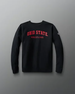 Hoodies & Pullovers>RUDIS Ohio State Wrestling Convex Youth Crewneck Black