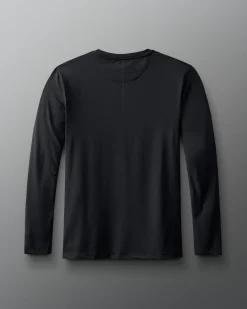 Shirts & Tees|Shirts & Tees>RUDIS Ohio USA Arch Logo Performance Heather Long Sleeve Heather Black