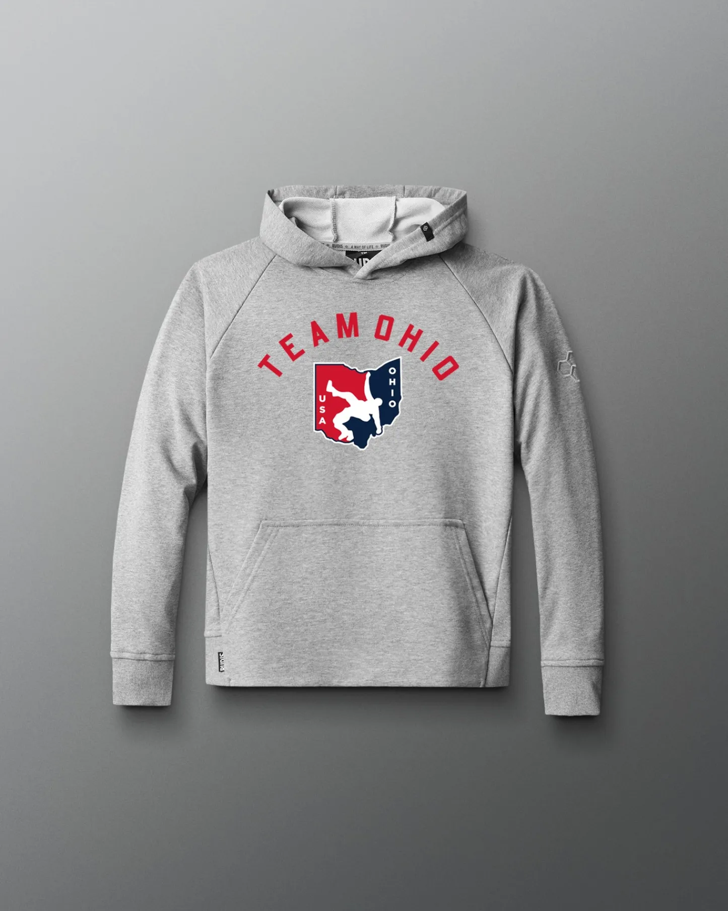 Hoodies & Pullovers>RUDIS Ohio USA Youth Elite Terry Hoodie Athletic Gray