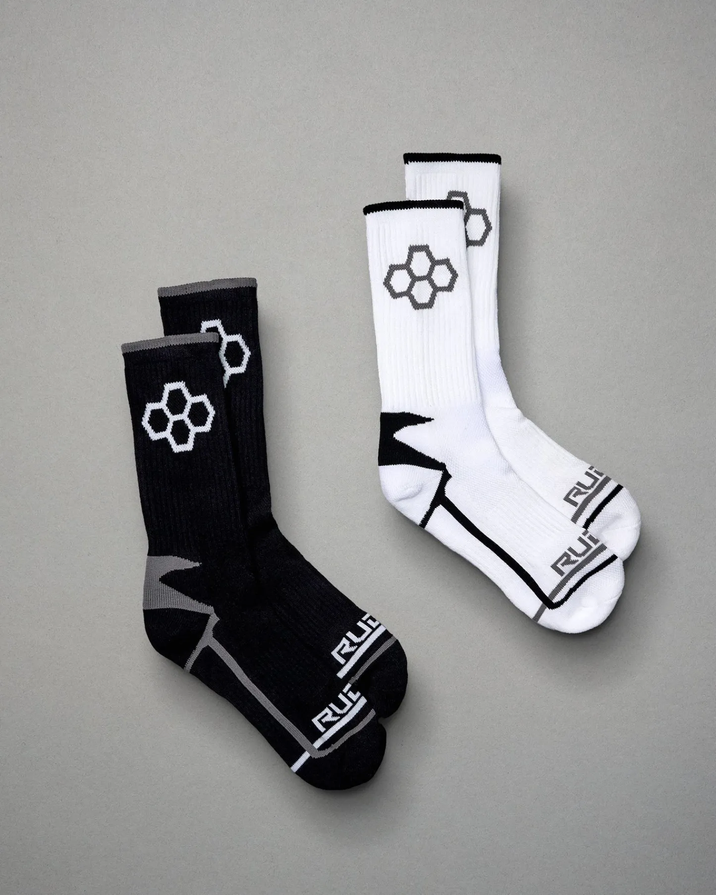 Socks & Underwear|Accessories>RUDIS Black/White Knit Essential Socks (2 Pair)
