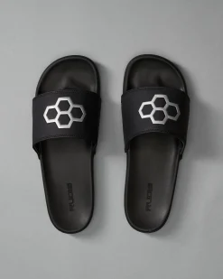 Lifestyle Shoes|Lifestyle Shoes>RUDIS Chrome Hex Adult Slides Black/Black