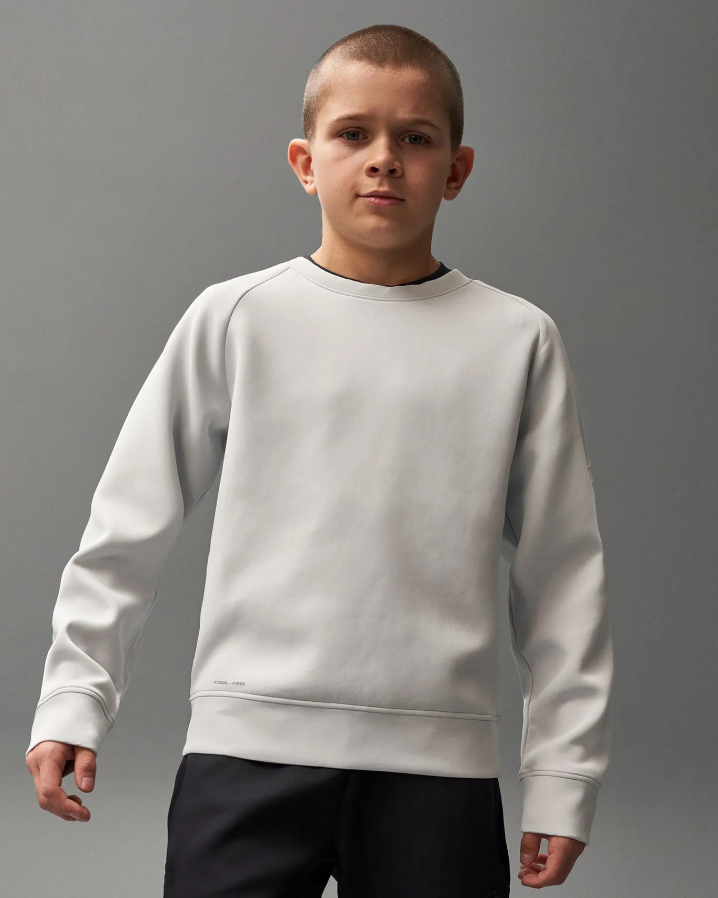 Hoodies & Pullovers>RUDIS COOL-FEEL Youth Crewneck - Lunar Gray