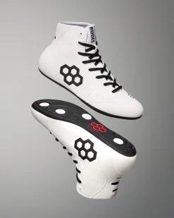 Wrestling Shoes|Wrestling Shoes>RUDIS International Adult Wrestling Shoes - White/Black