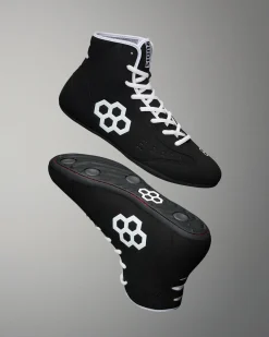 Wrestling Shoes|Wrestling Shoes>RUDIS International Adult Wrestling Shoes - Black/White