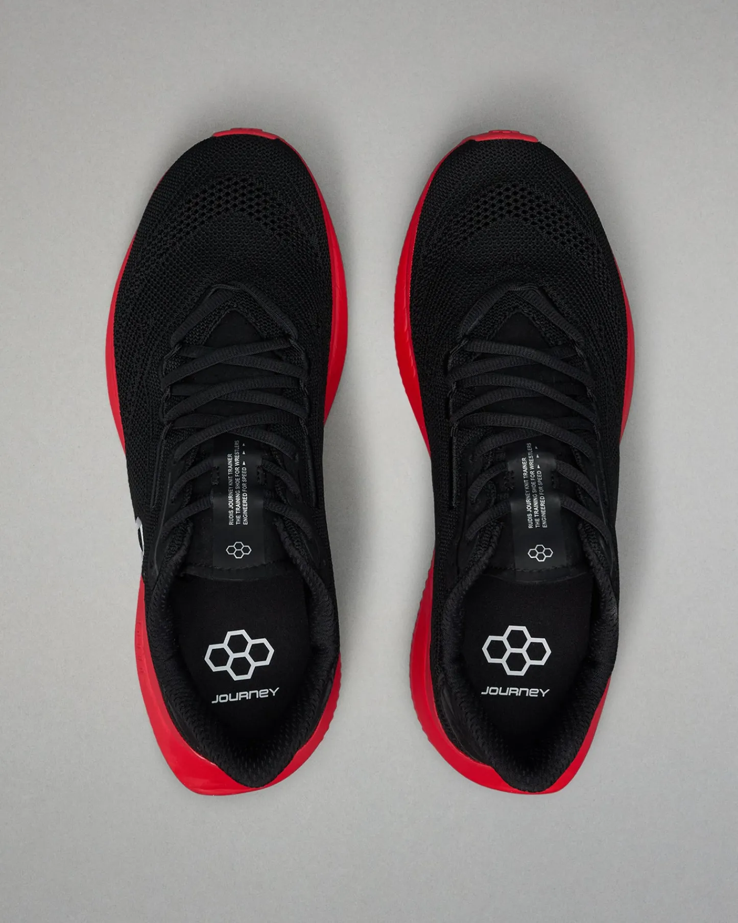 Training Shoes|Training Shoes>RUDIS Journey Knit Adult Training Shoes - Black/Red