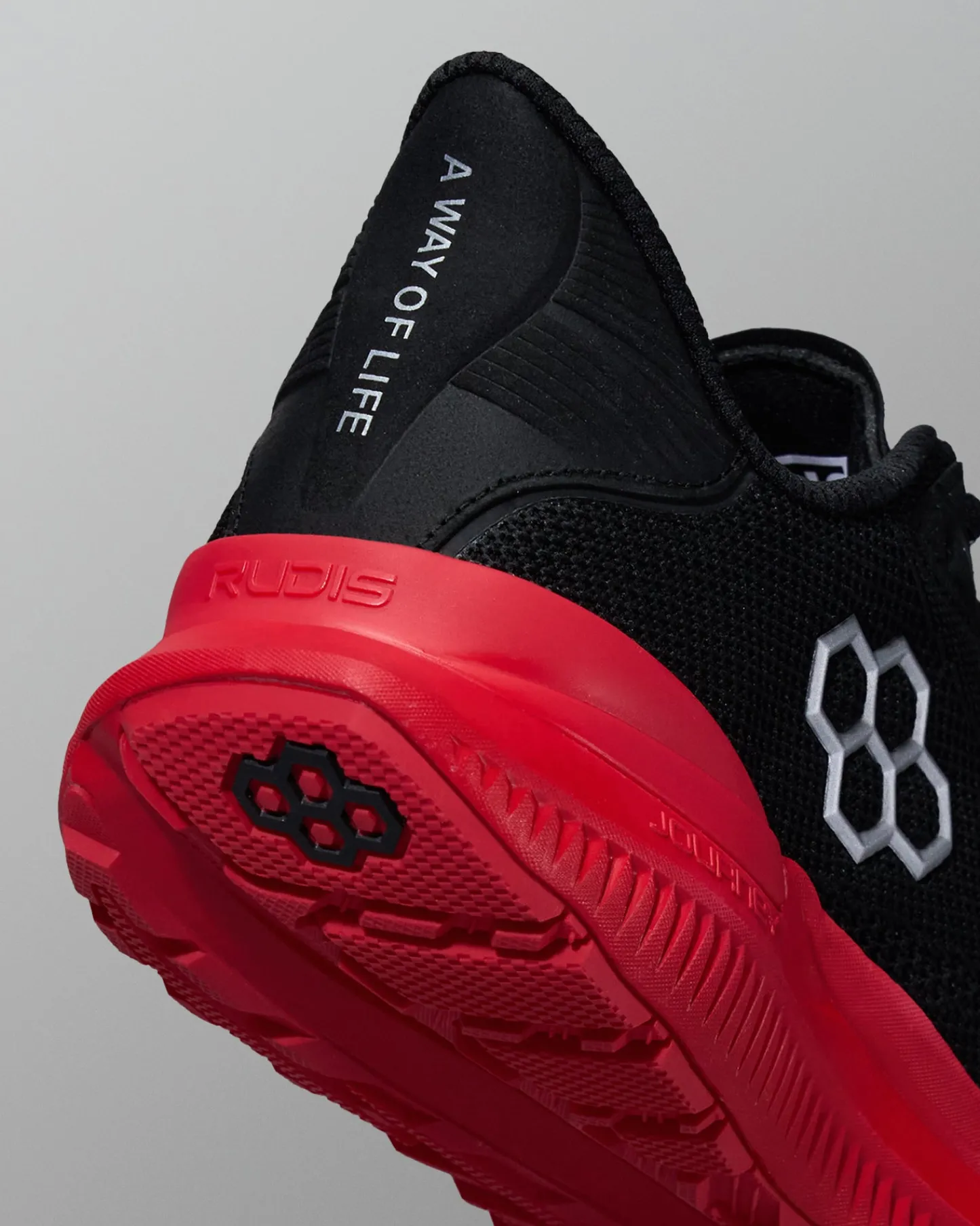 Training Shoes|Training Shoes>RUDIS Journey Knit Adult Training Shoes - Black/Red
