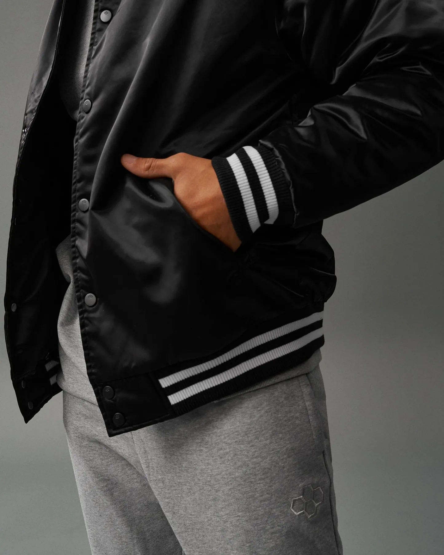 Jackets & Vests>RUDIS Satin Jacket Black