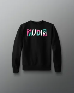Hoodies & Pullovers>RUDIS South Beach Youth Comfort Fleece Crewneck Black