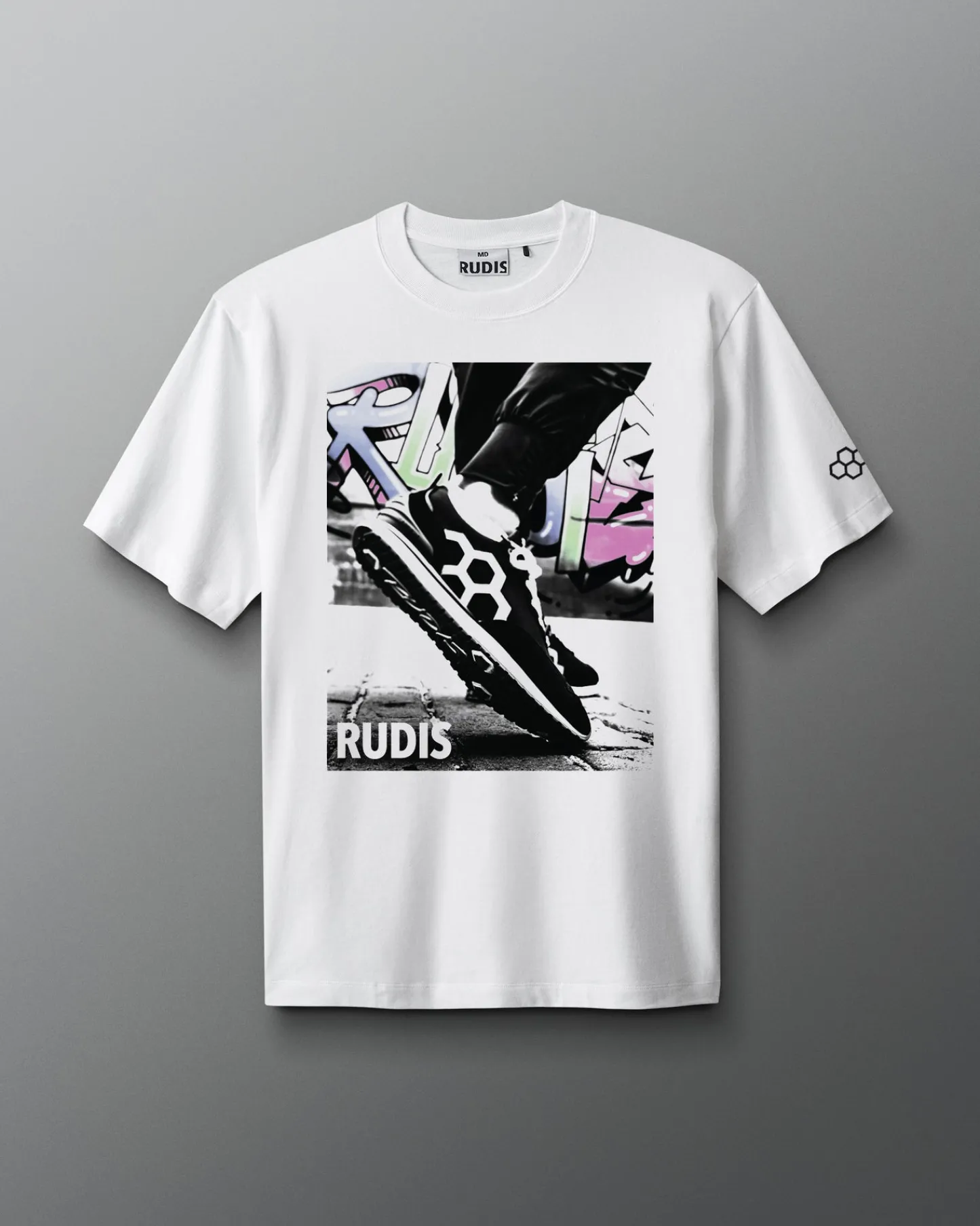 Shirts & Tees|Shirts & Tees>RUDIS Street Mural Heavyweight T-Shirt White