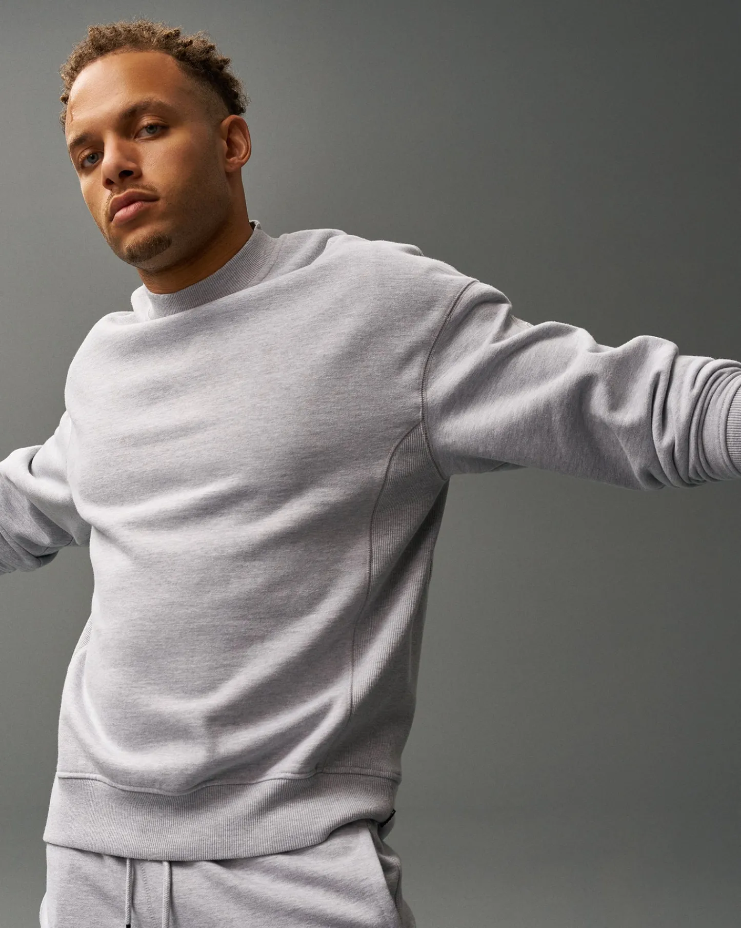 Hoodies & Pullovers>RUDIS Titan Heavyweight Fleece Crewneck - Athletic Gray