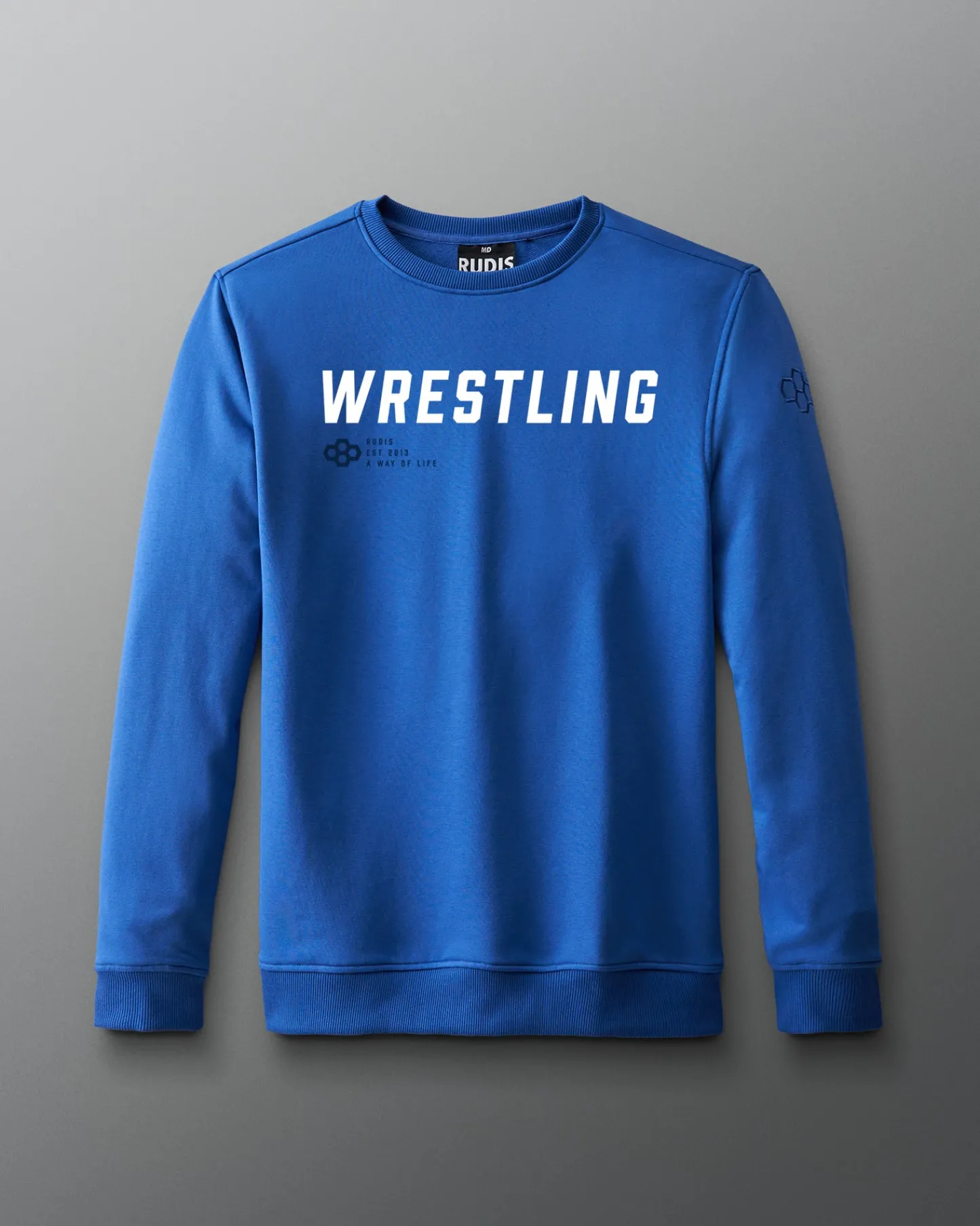 Hoodies & Pullovers|Hoodies & Pullovers>RUDIS Wrestling Slanted Elite Terry Crewneck