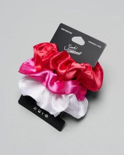 Accessories|Accessories>RUDIS Sarah Hildebrandt 3-Pack Scrunchies - White/Pink/Red