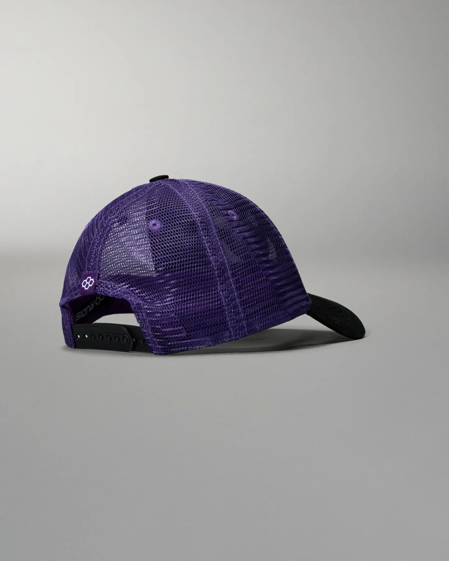 Hats & Beanies|Hats & Beanies>RUDIS SH Smile Embroidered Trucker Hat Black/Purple