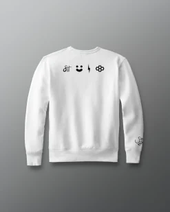 Hoodies & Pullovers>RUDIS SH Smile Youth Comfort Fleece Crewneck White