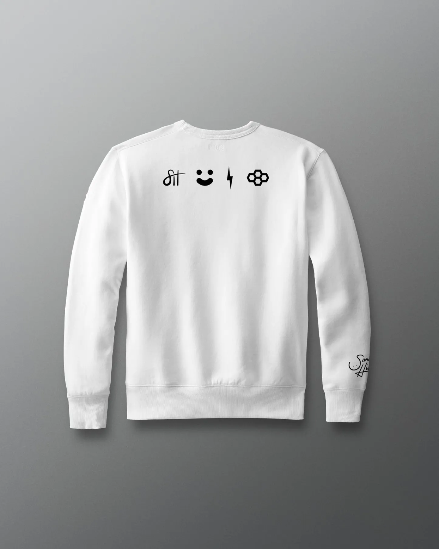 Hoodies & Pullovers>RUDIS SH Smile Youth Comfort Fleece Crewneck White