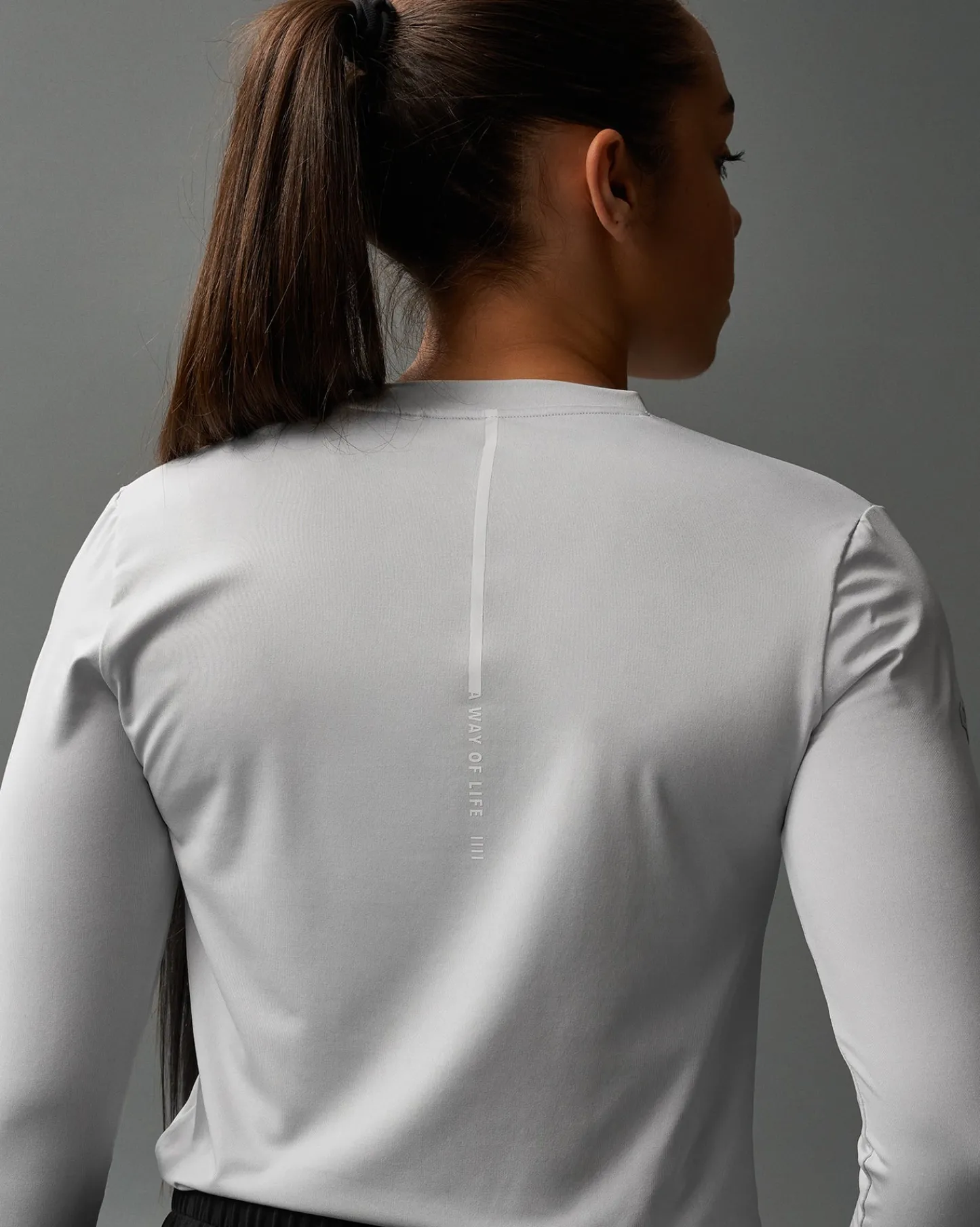Shirts & Tees>RUDIS Team Performance Women's V-Neck Long Sleeve Lunar Gray