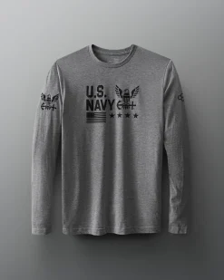 Shirts & Tees|Shirts & Tees>RUDIS U.S. Navy Patriot Long Sleeve Gray