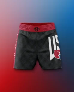 Shorts & Bottoms>RUDIS USA Dash Icon Sublimated Shorts Black/Red
