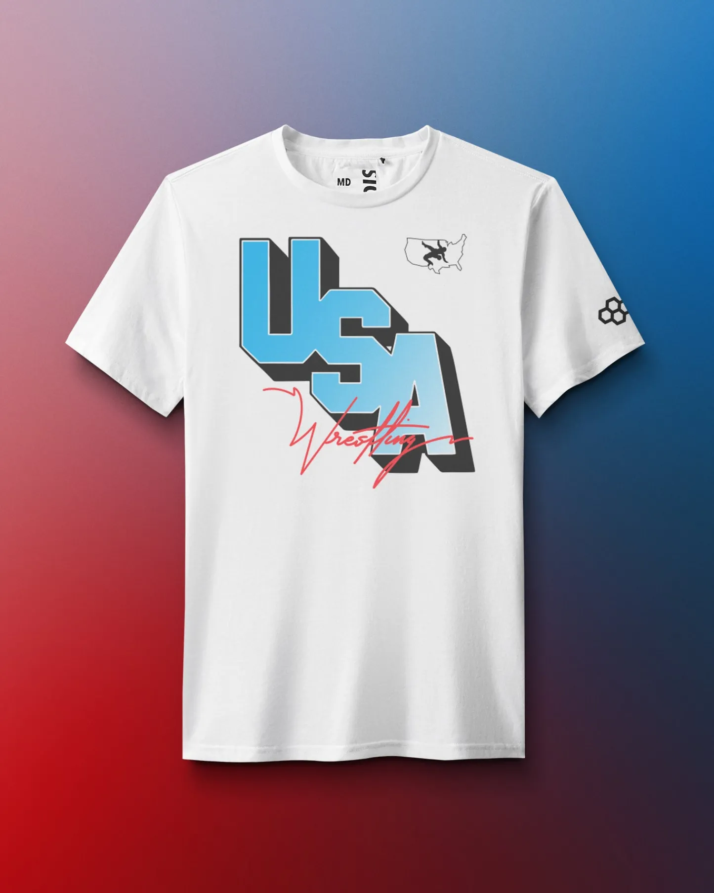 Shirts & Tees|Shirts & Tees>RUDIS USA Wrestling Block Elite Super Soft T-Shirt