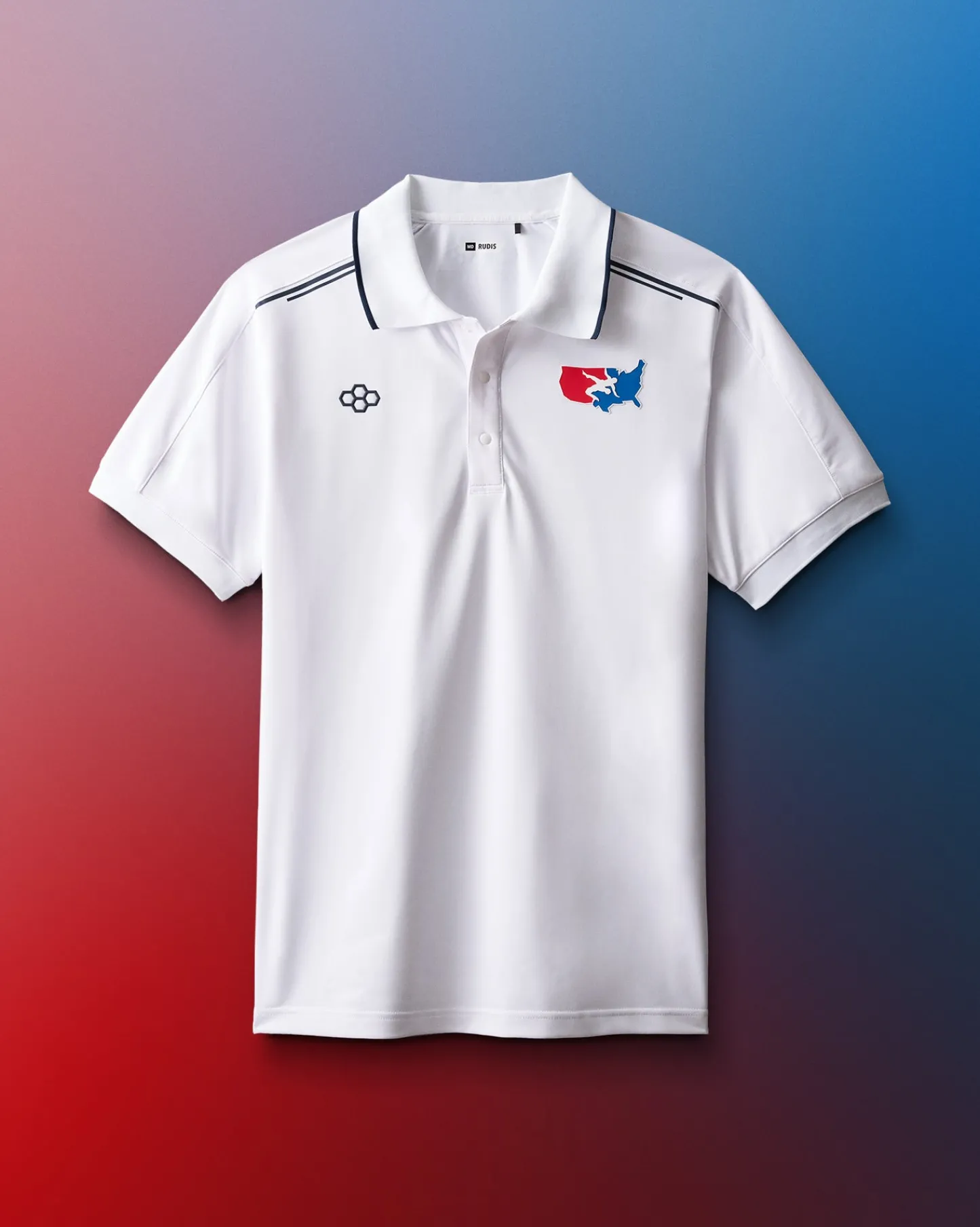Shirts & Tees|Polos>RUDIS USA Wrestling Chronicle Elite Snap Polo