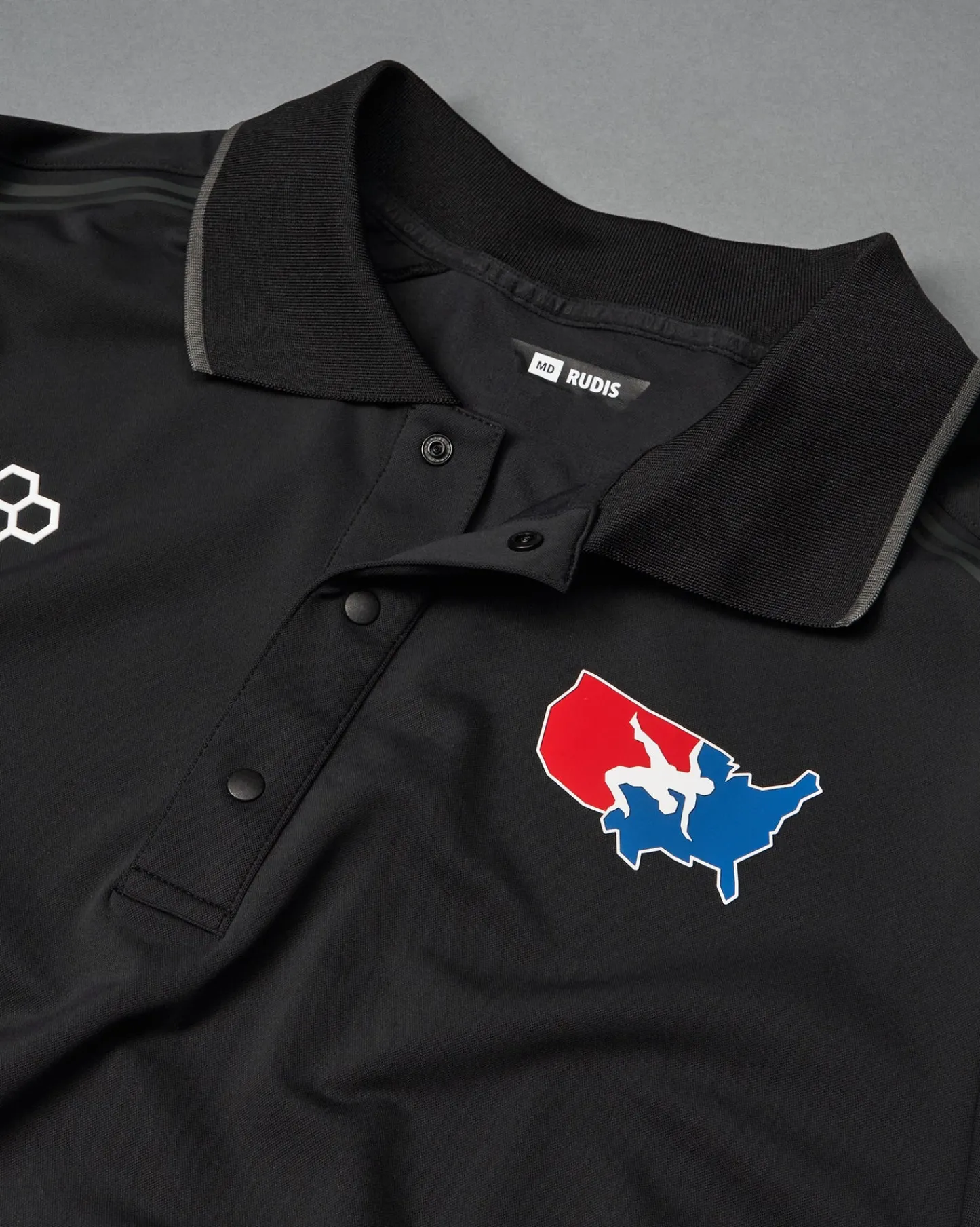 Shirts & Tees|Polos>RUDIS USA Wrestling Chronicle Elite Snap Polo