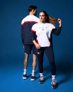 Hoodies & Pullovers|Hoodies & Pullovers>RUDIS USA Wrestling Colorblock Crewneck