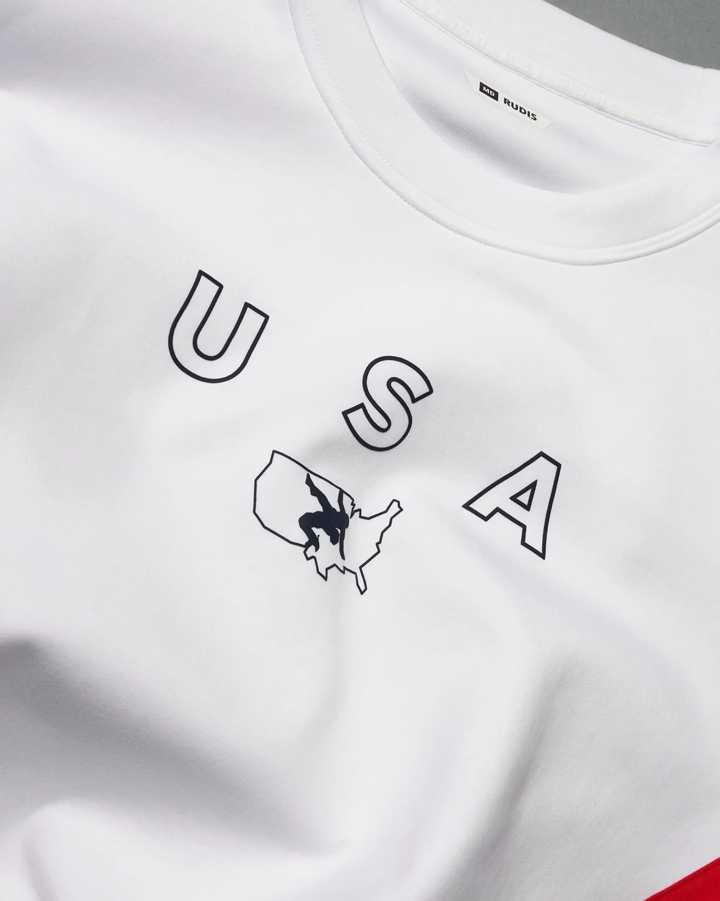 Hoodies & Pullovers|Hoodies & Pullovers>RUDIS USA Wrestling Colorblock Crewneck