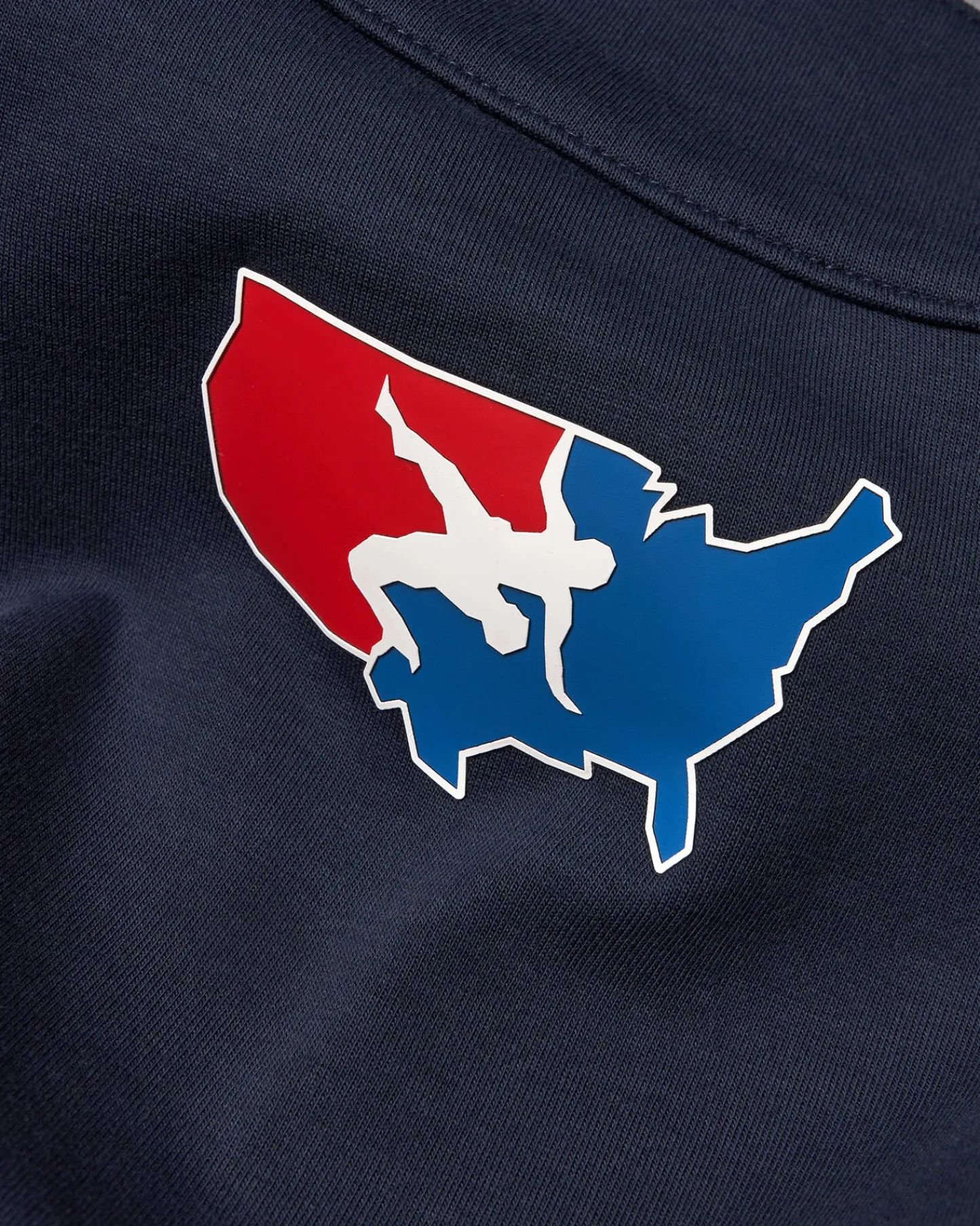 Hoodies & Pullovers|Jackets & 1/4 Zips>RUDIS USA Wrestling Colorblock 1/4 Zip Navy/White/Red