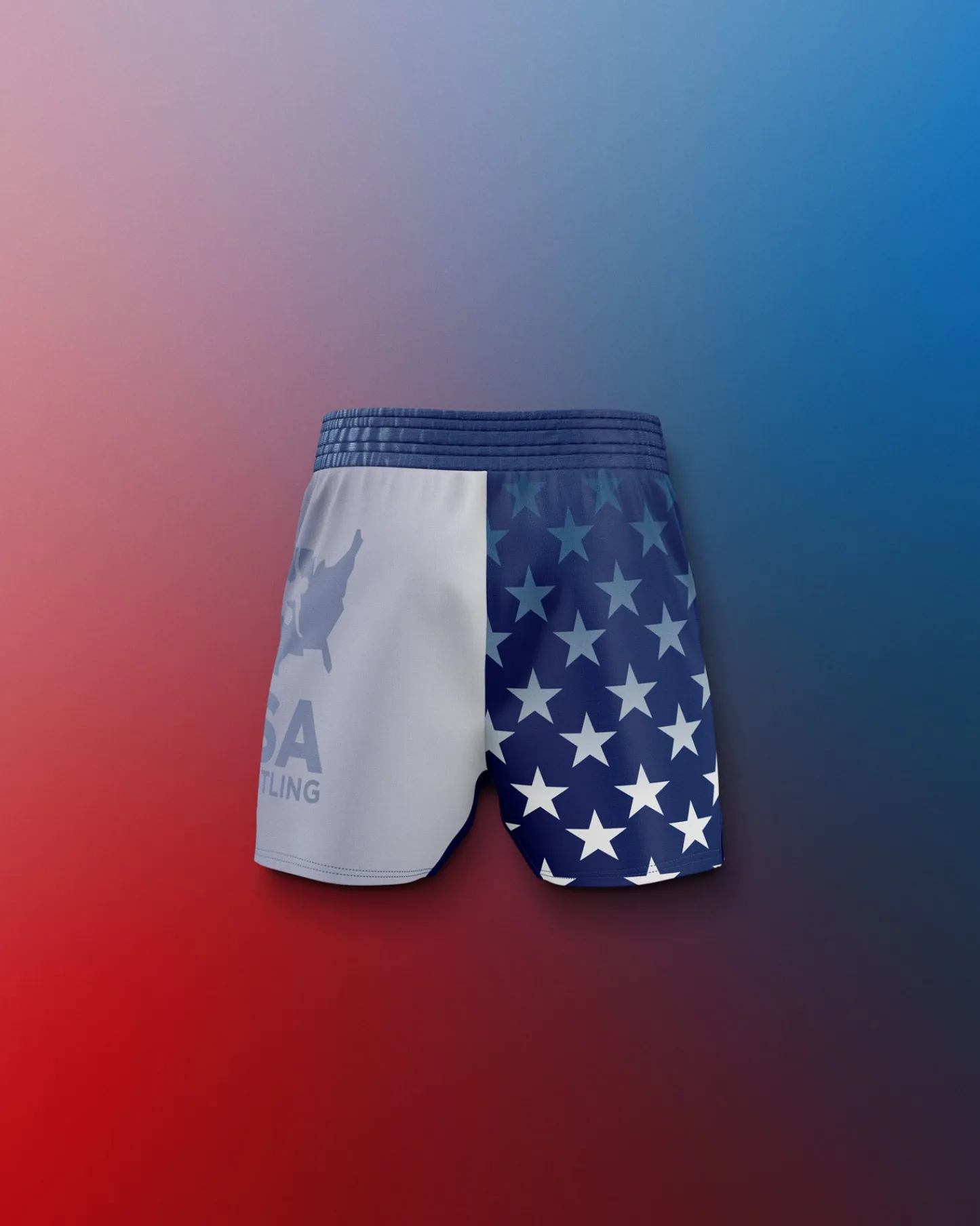 Shorts & Bottoms>RUDIS USA Wrestling Flag Youth Sublimated Shorts Navy