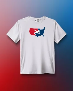 Shirts & Tees|Shirts & Tees>RUDIS USA Wrestling Logo Performance Heather T-Shirt
